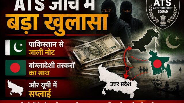 ATS जांच में बड़ा खुलासा – पाकिस्तान से जाली नोट,बांग्लादेशी तस्करों का साथ यूपी में सप्लाई